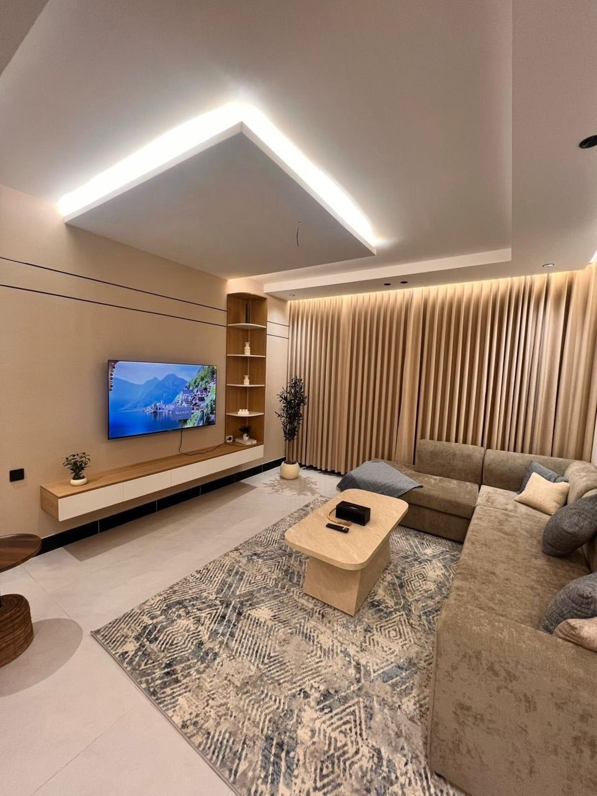 غرفة وصالة بتصميم مودرن 1